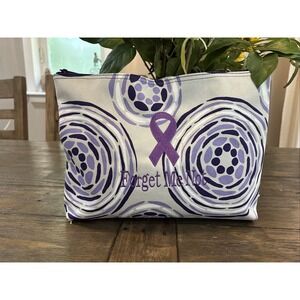 Thirty One Gray Purple Cancer Forget Me Not‎ Zip Storage Bag